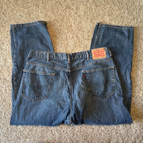 Levis 550 W42 L30 Distressed Blue Denim Jeans - Picture 8 of 14